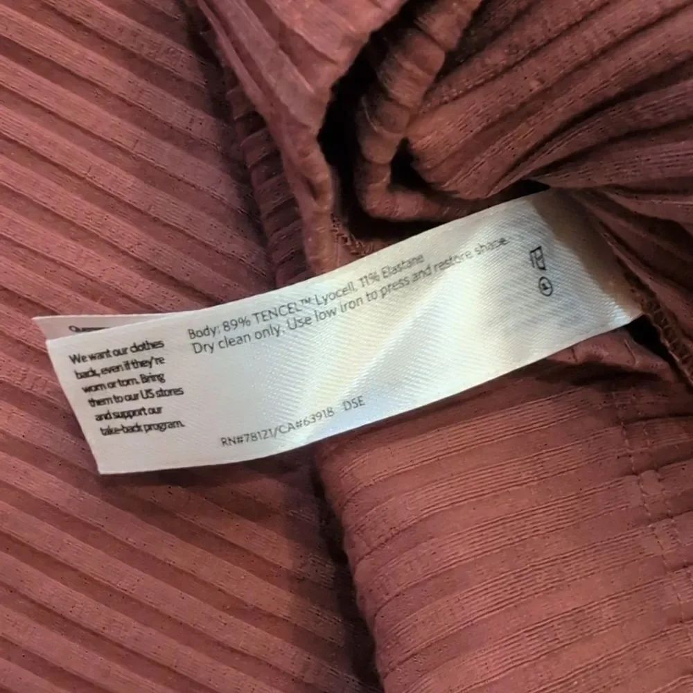 Eileen Fisher Ribbed Crew Neck Dress Terra Cotta size L - Picture 5 of 12